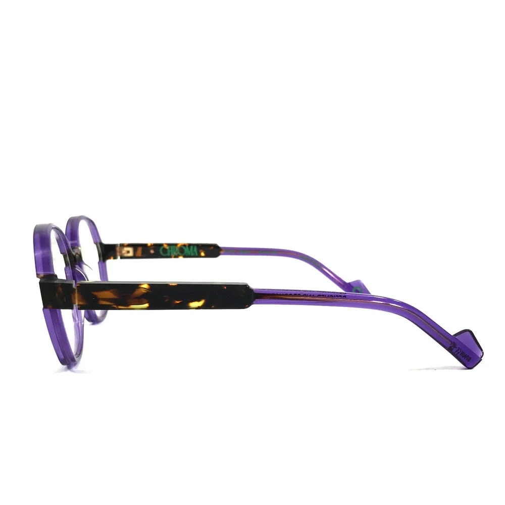 Etnia Barcelona Eyeglasses Frames CHROMA N42 PUHV Purple Havana Brown 52-19-140